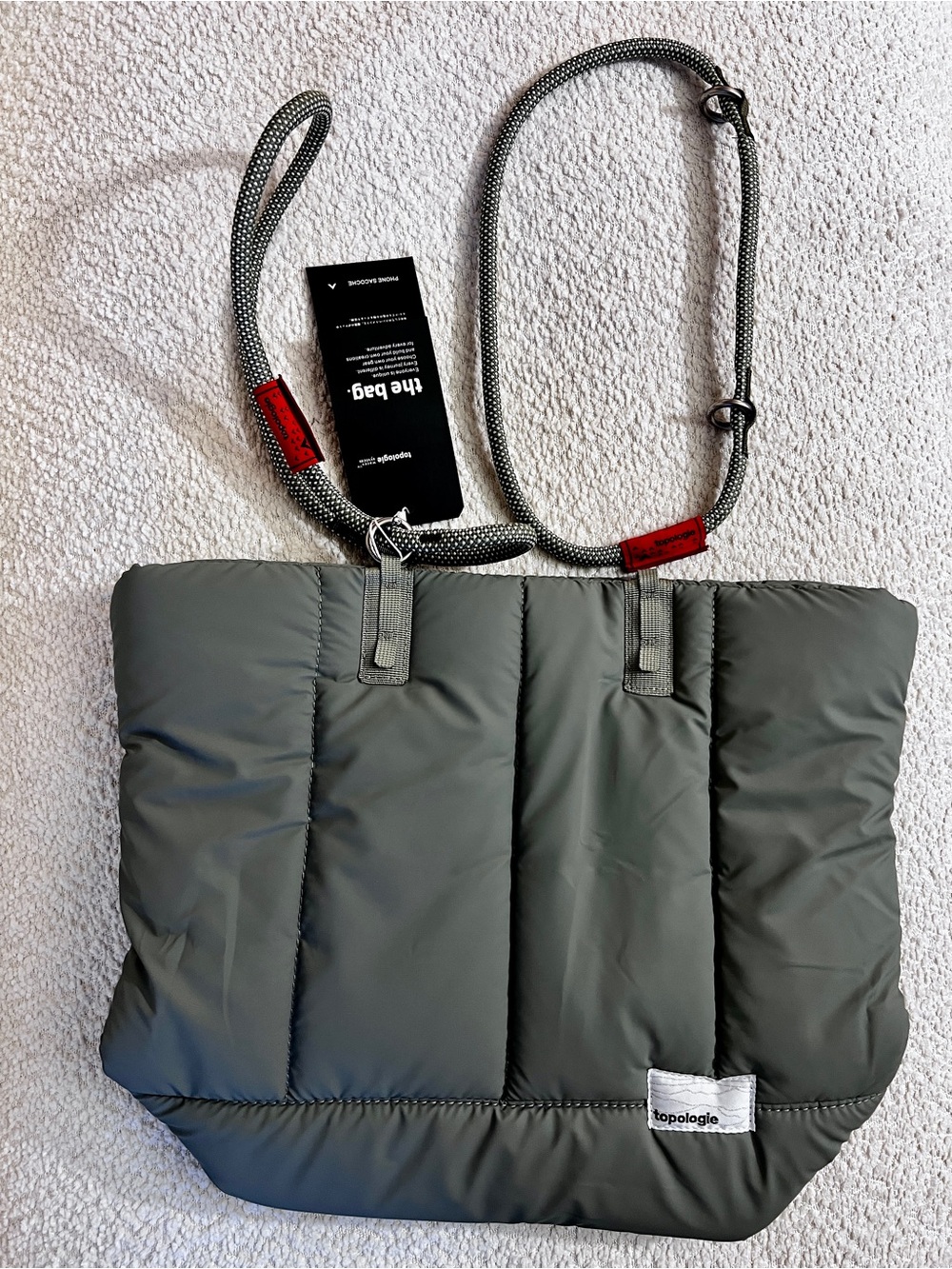 Topologie Quilted Puffer Tote in Gray - Picture 4 of 10